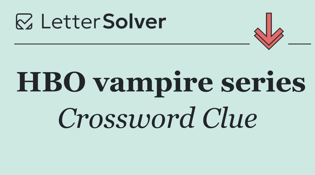 HBO vampire series