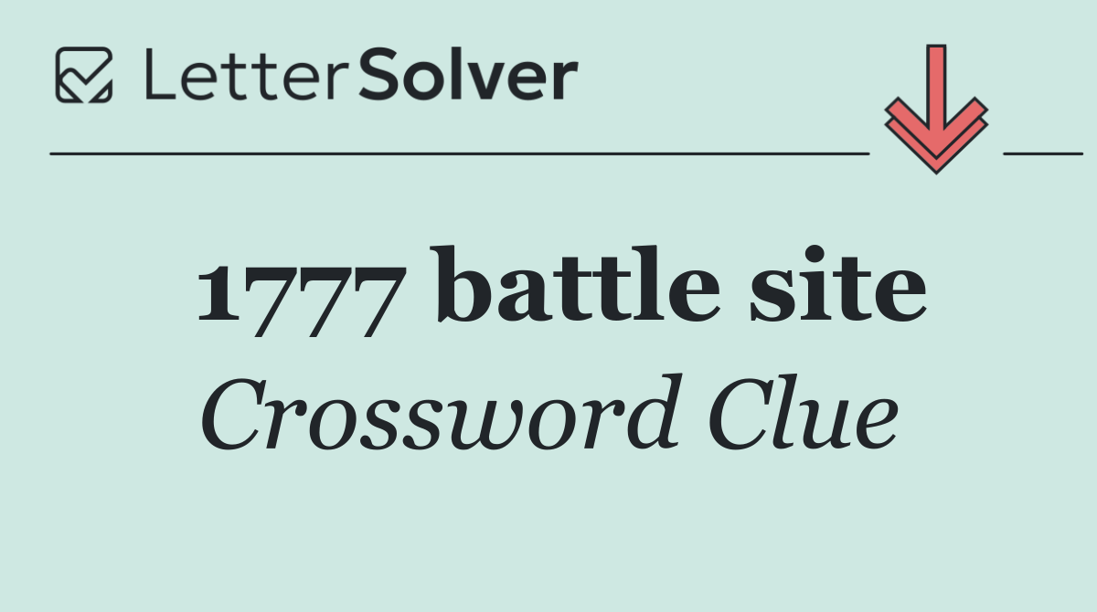 1777 battle site