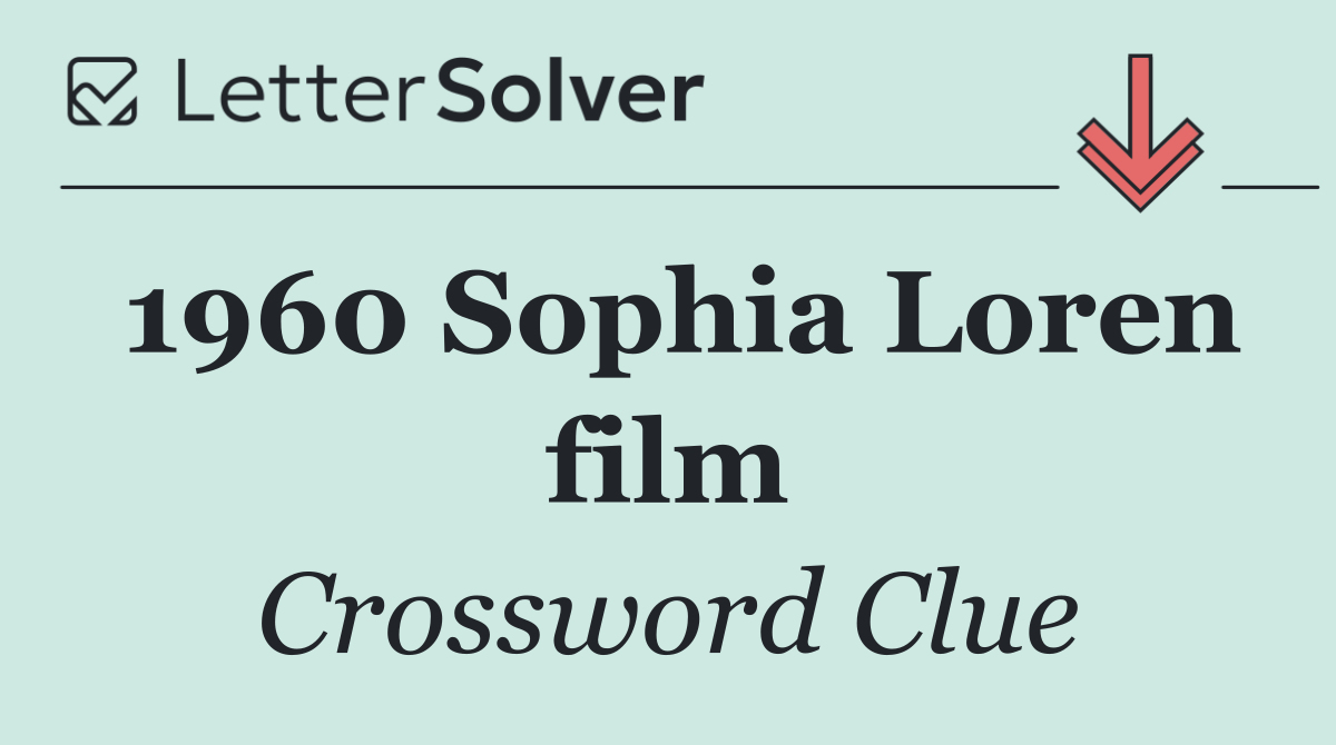 1960 Sophia Loren film
