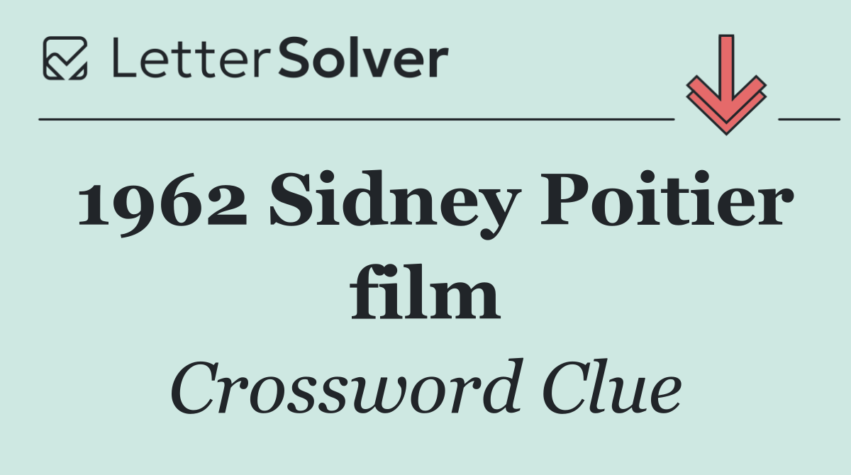 1962 Sidney Poitier film