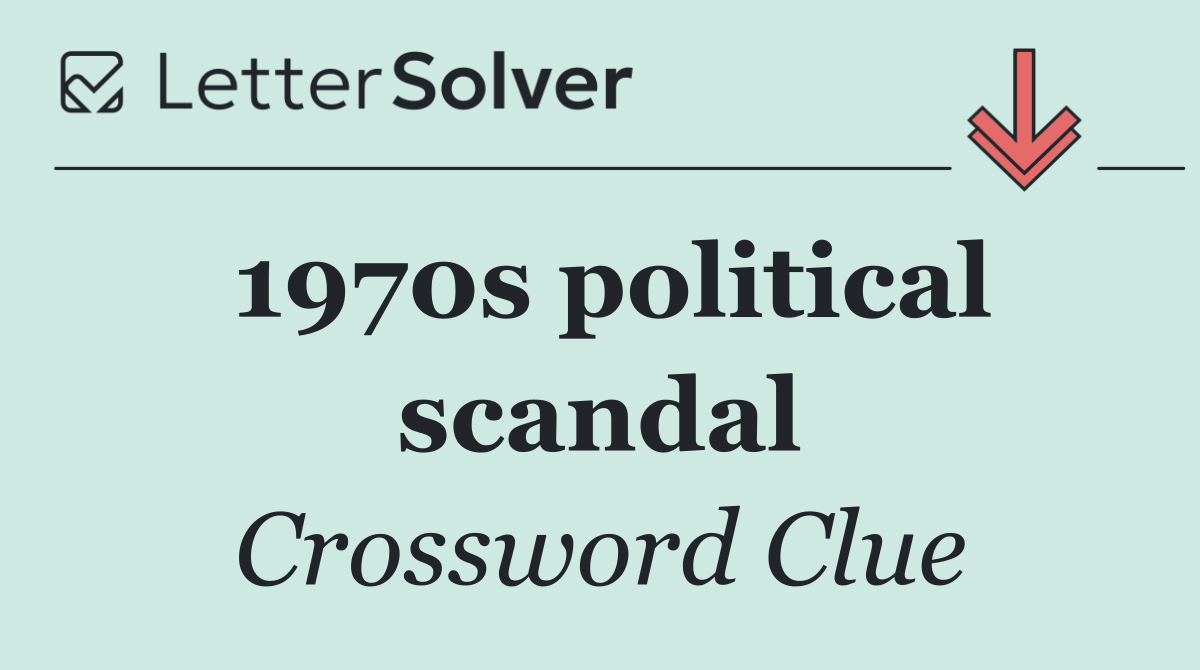 1970s political scandal