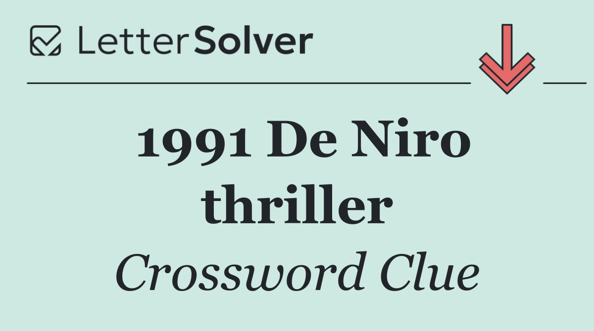 1991 De Niro thriller