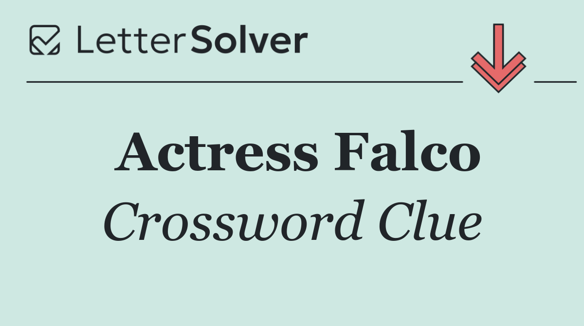 Actress Falco