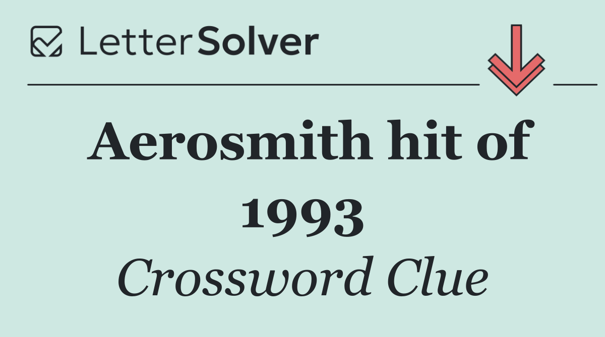 Aerosmith hit of 1993