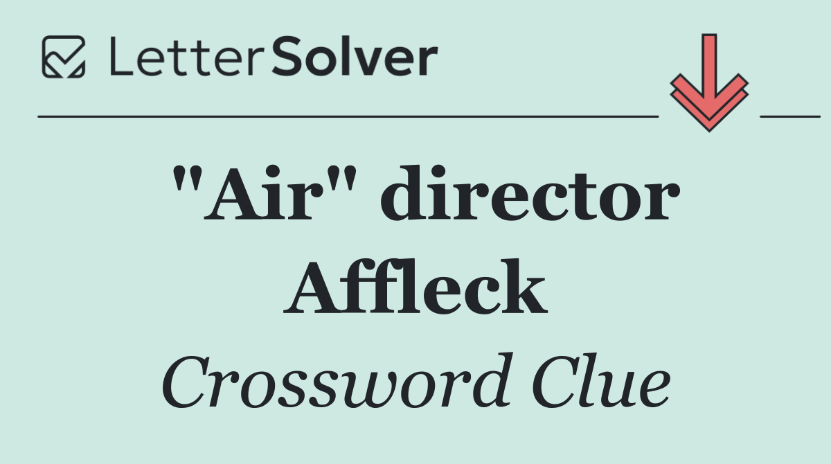 "Air" director Affleck