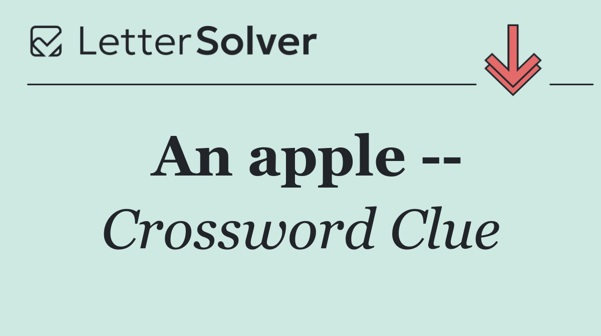 An apple   