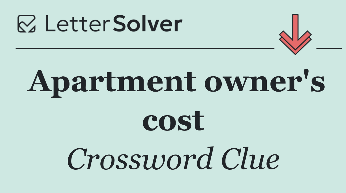 Apartment owner's cost