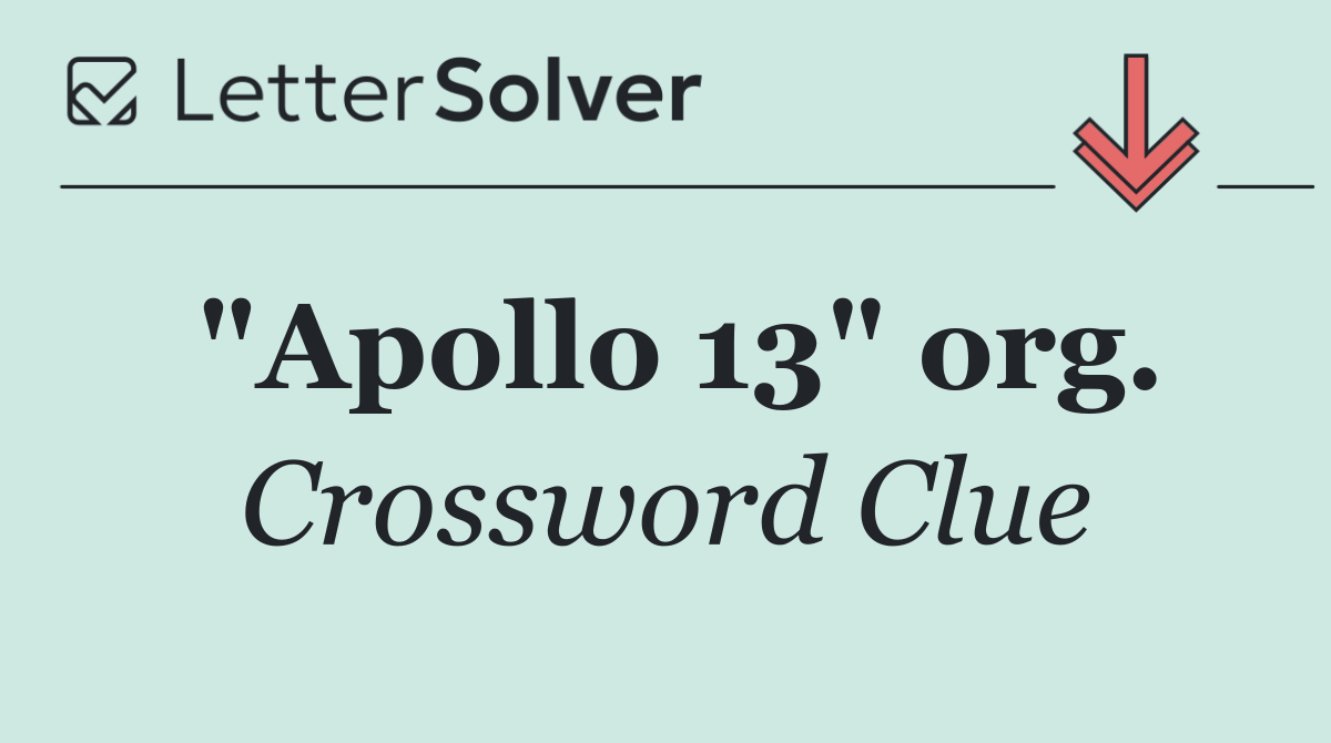 "Apollo 13" org.