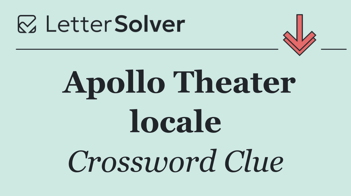 Apollo Theater locale