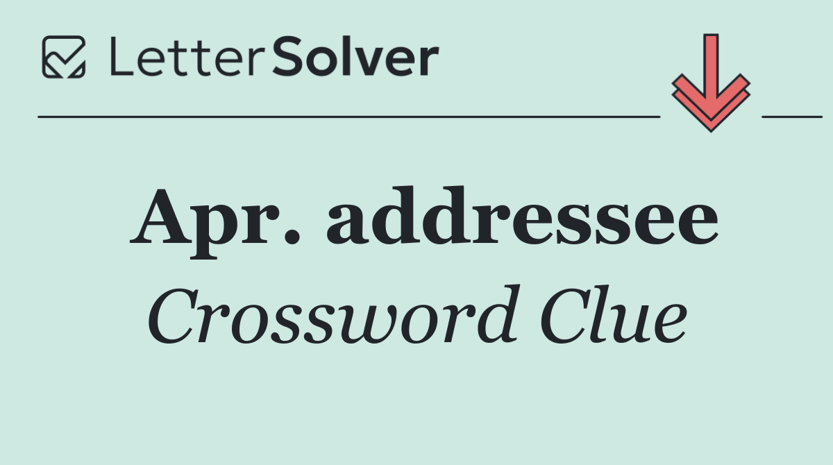 Apr. addressee