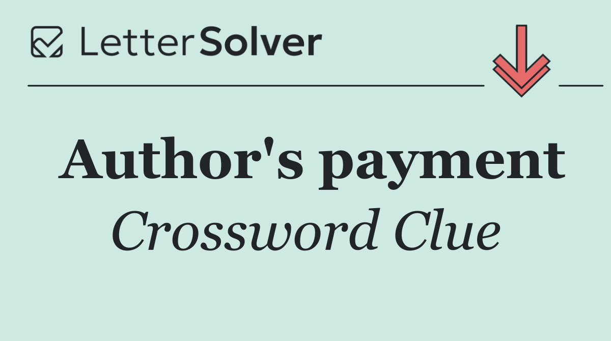 Author's payment