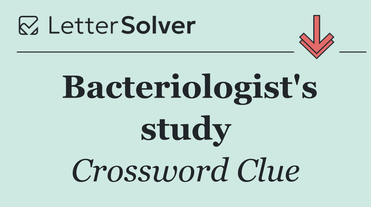 Bacteriologist's study