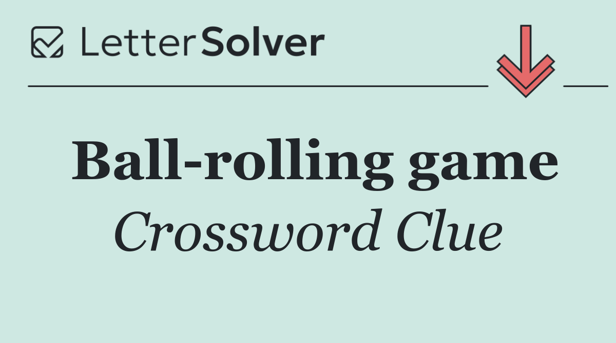 Ball rolling game
