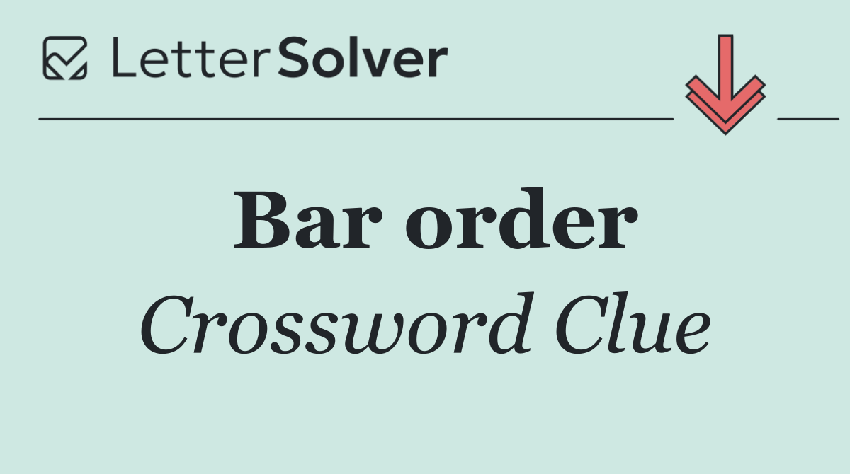 Bar order