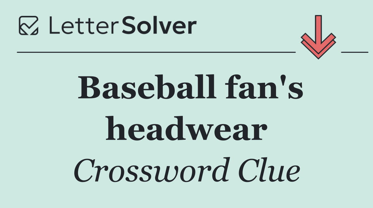 Baseball fan's headwear