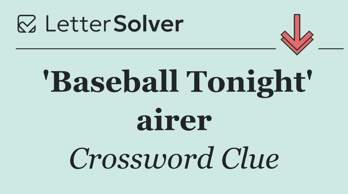 'Baseball Tonight' airer