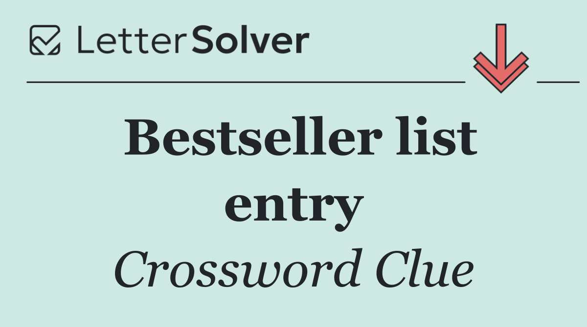 Bestseller list entry