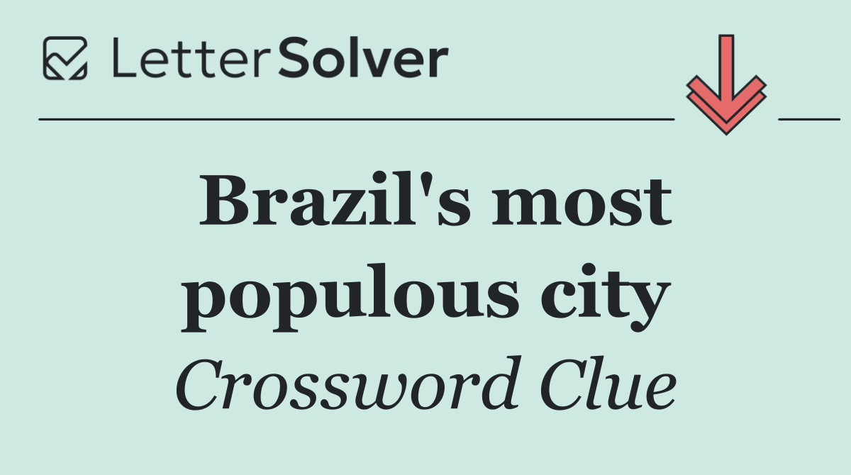 Brazil's most populous city