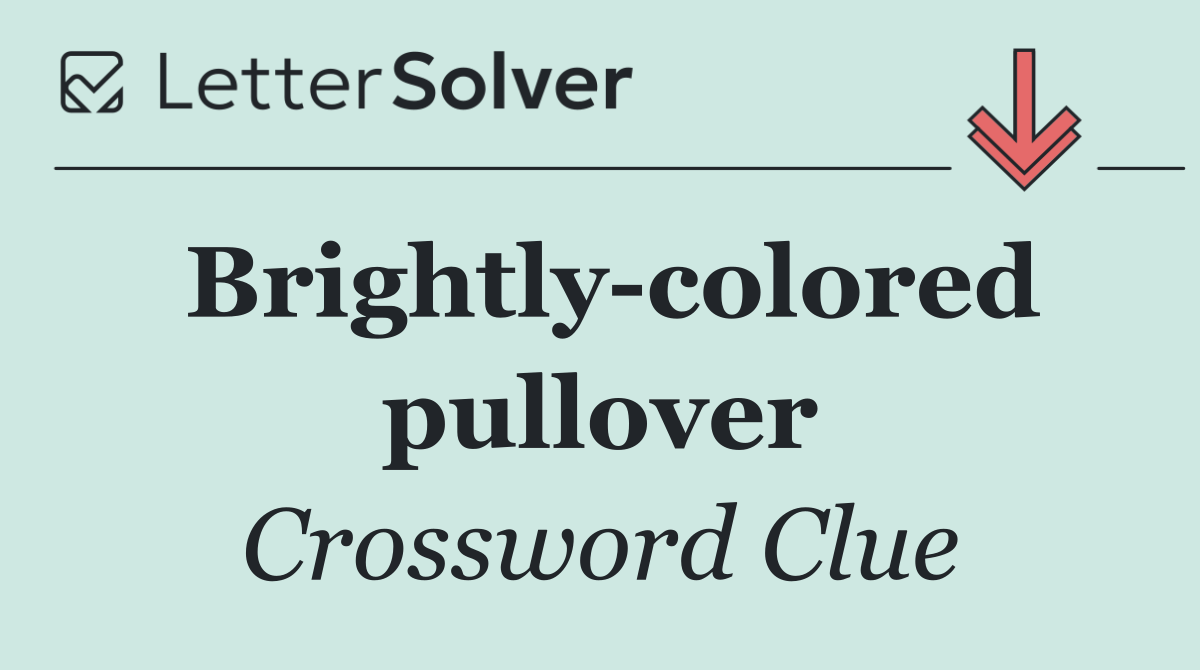 Brightly colored pullover