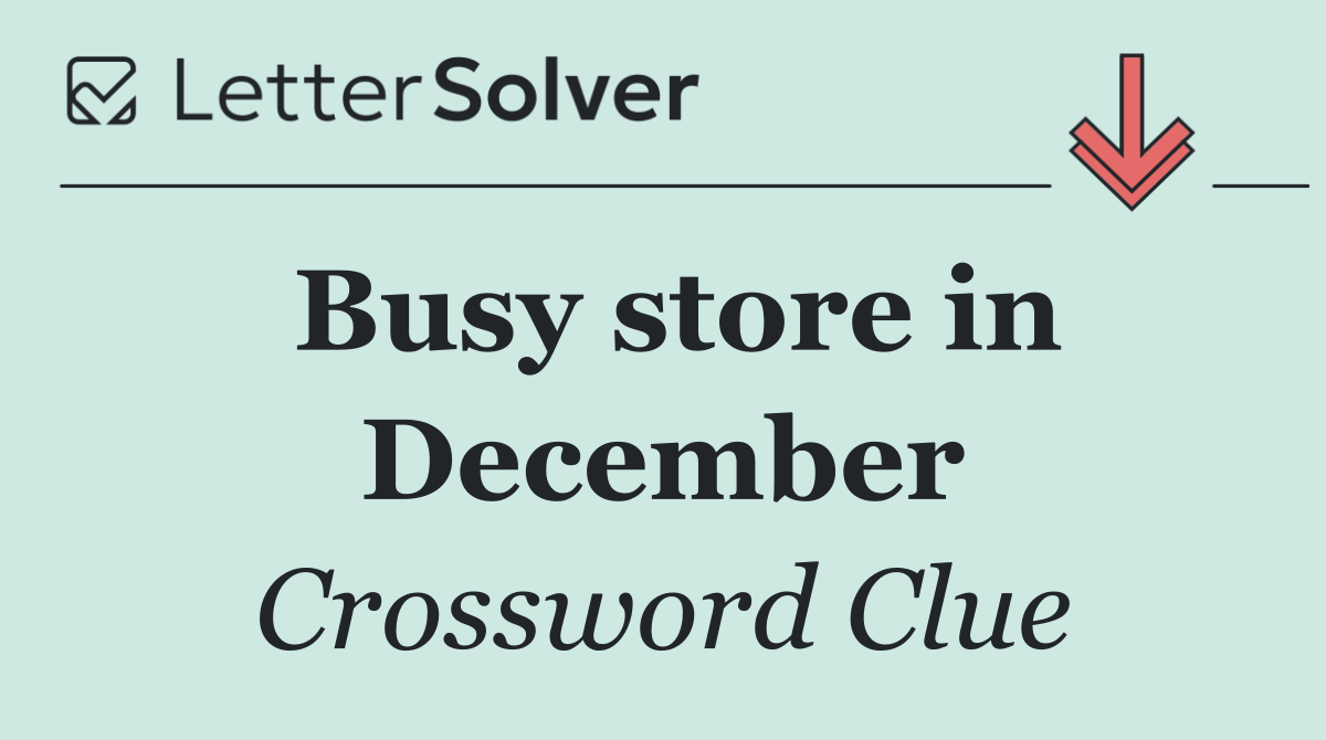 Busy store in December