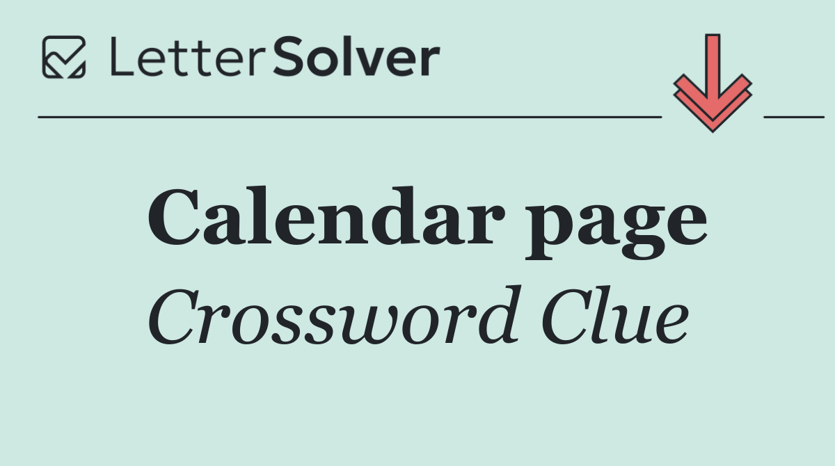 Calendar page