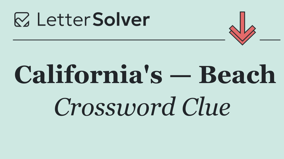 California's — Beach