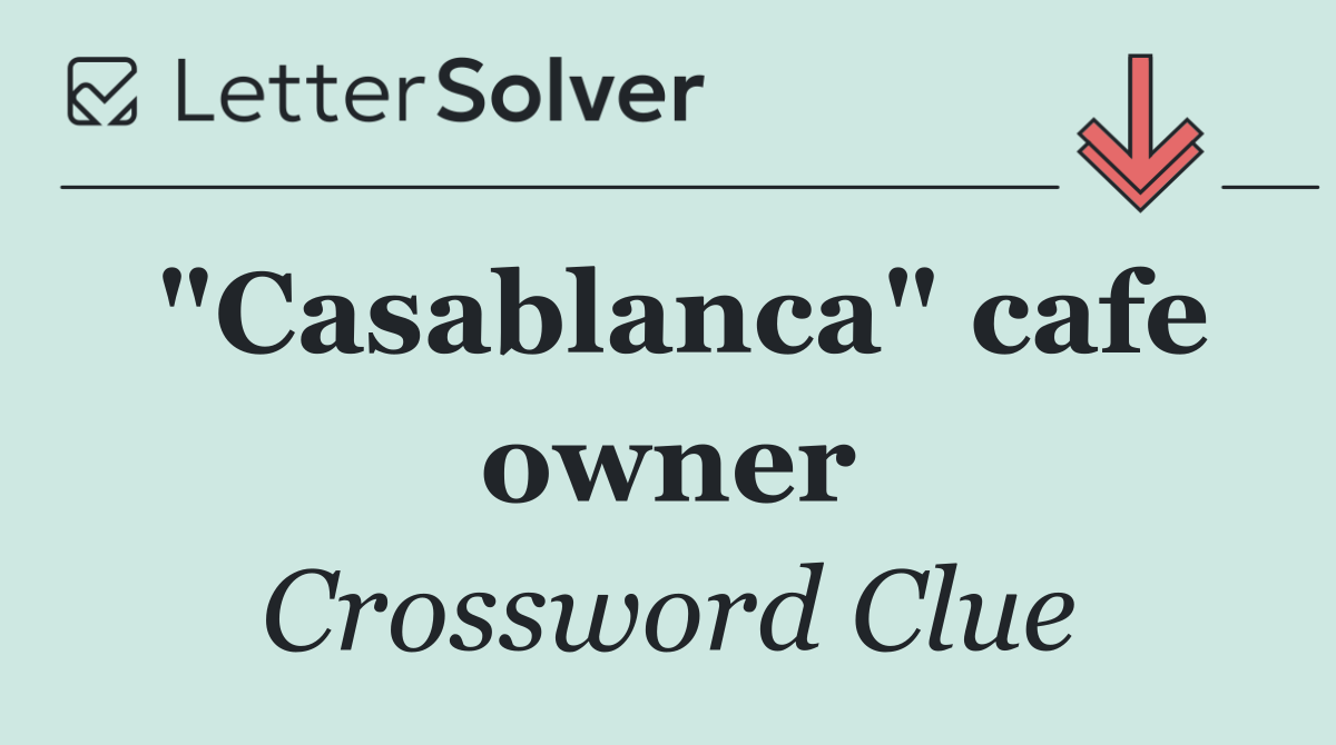 "Casablanca" cafe owner
