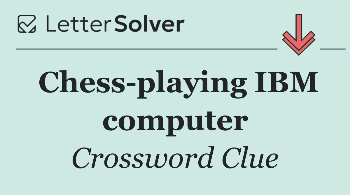 Chess playing IBM computer
