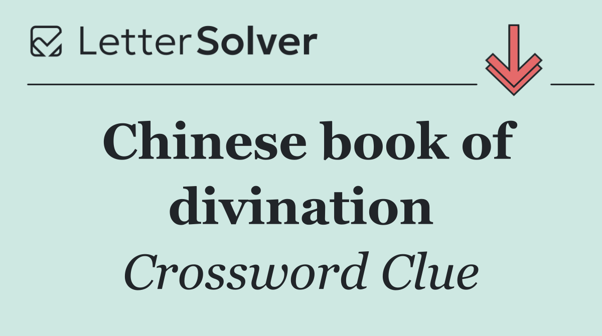 Chinese book of divination