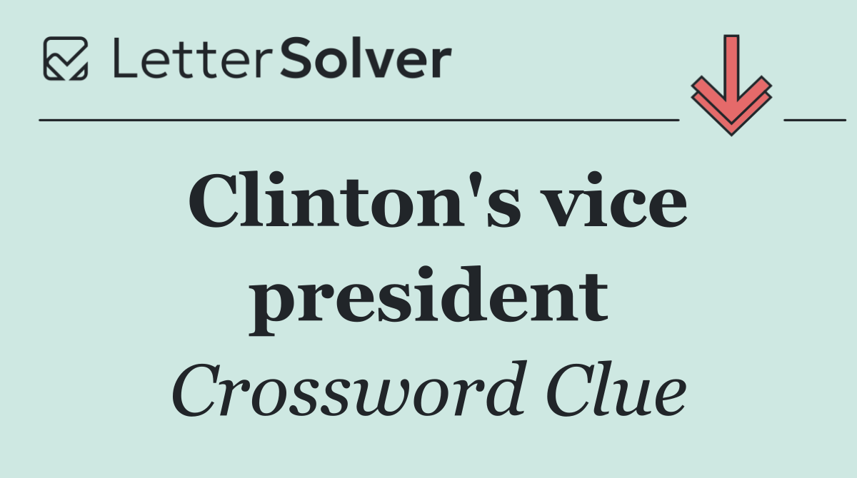 Clinton's vice president