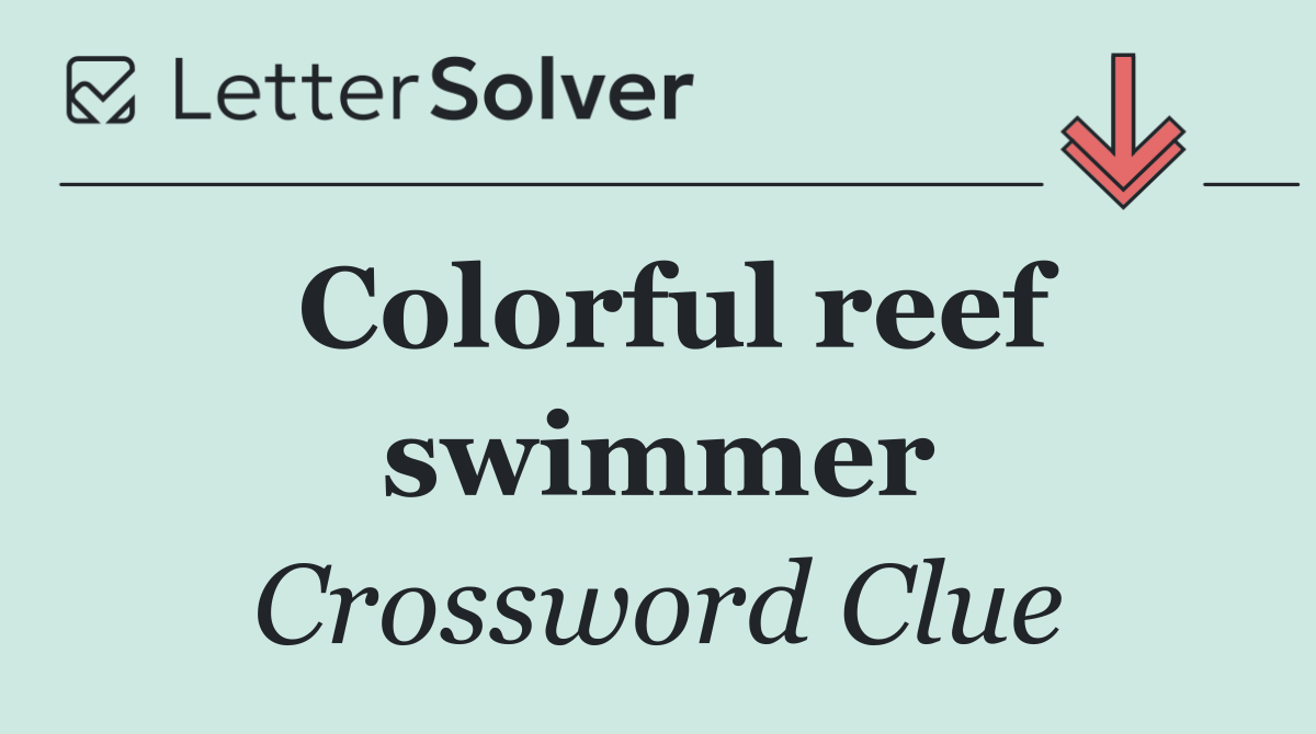 Colorful reef swimmer
