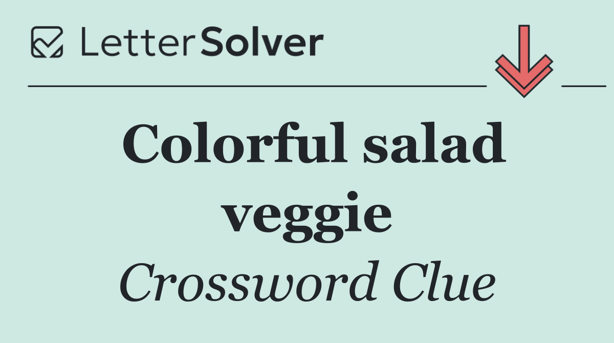 Colorful salad veggie