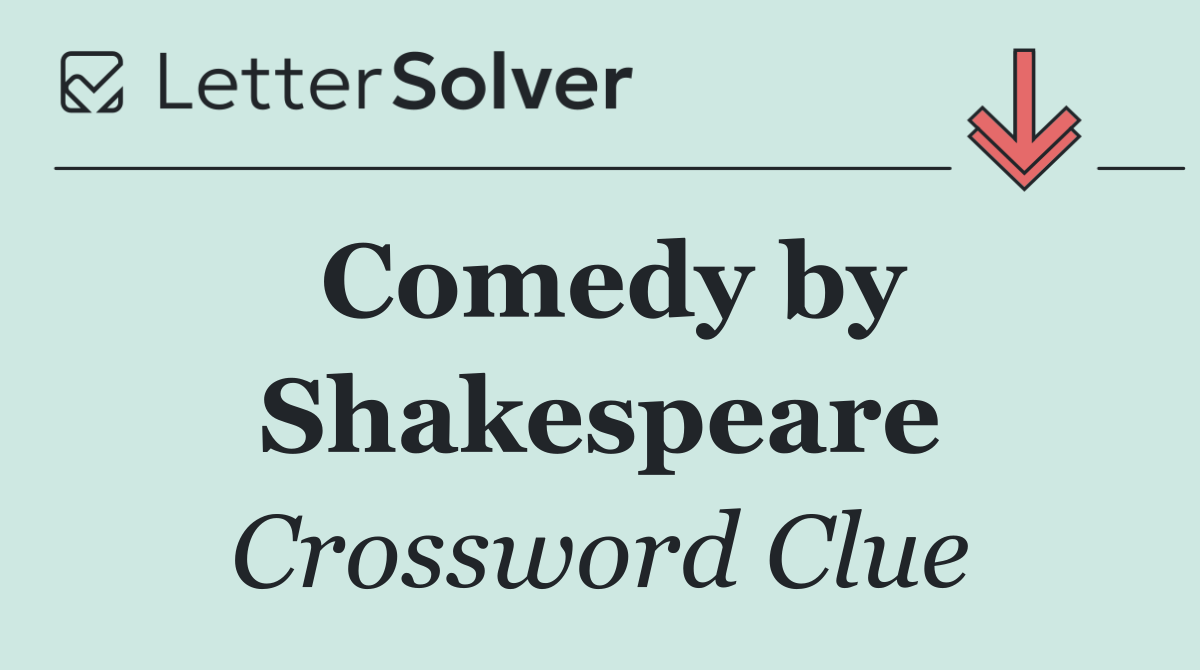 Comedy by Shakespeare