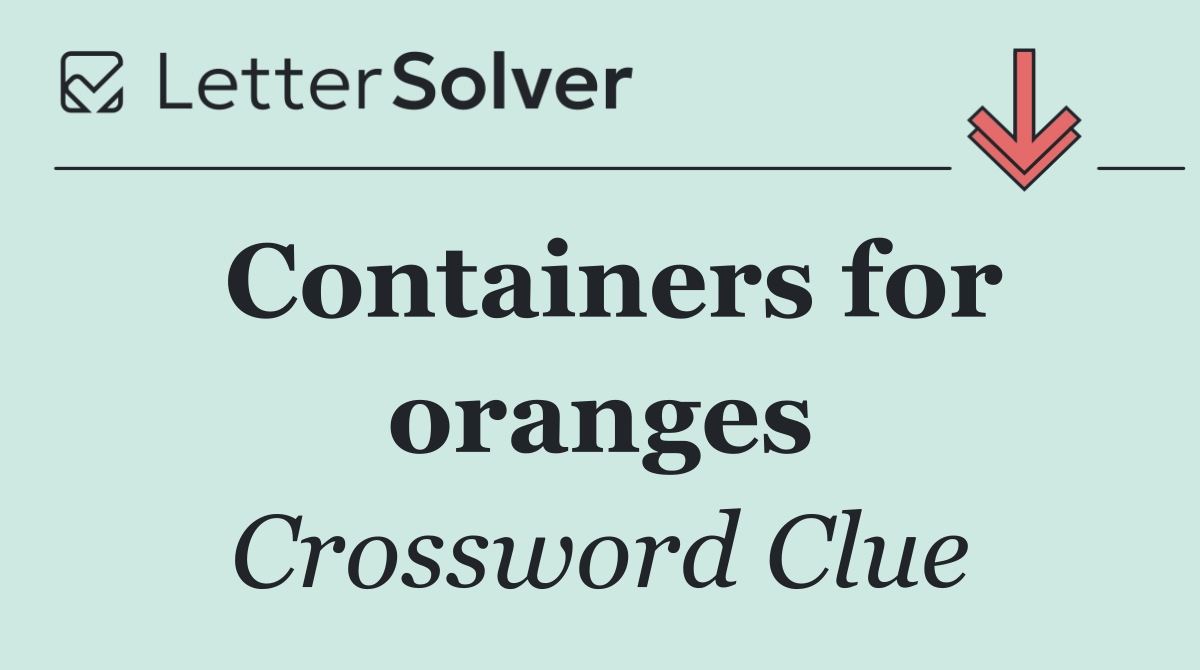 Containers for oranges