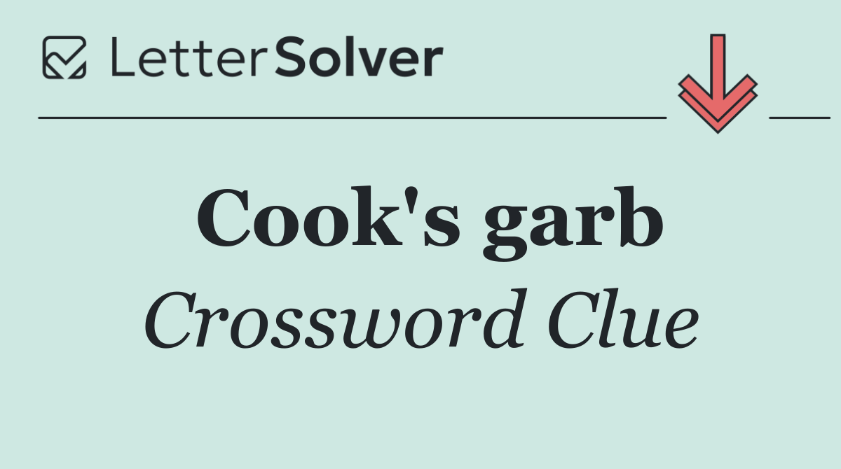 Cook's garb