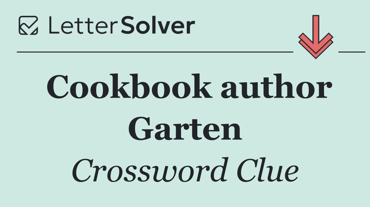 Cookbook author Garten