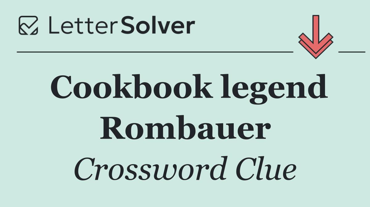 Cookbook legend Rombauer