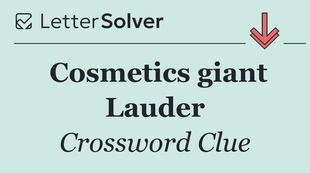 Cosmetics giant Lauder