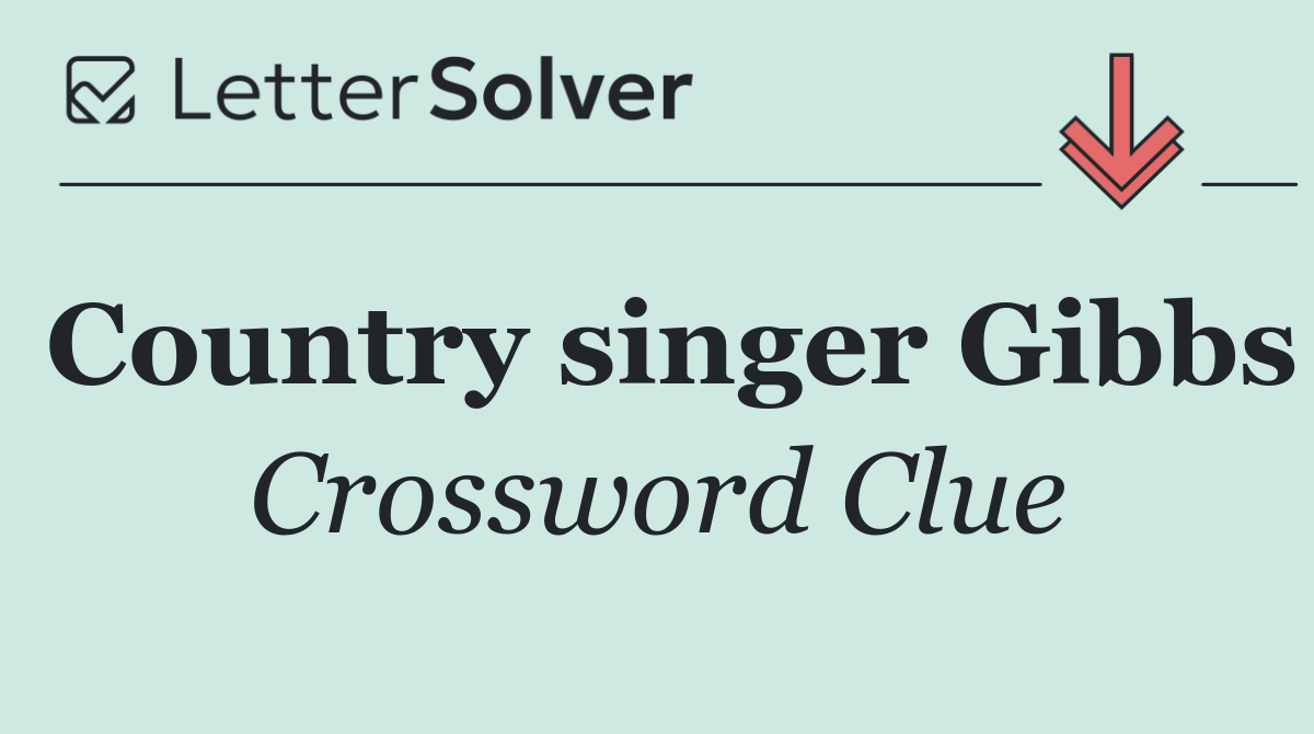Country singer Gibbs