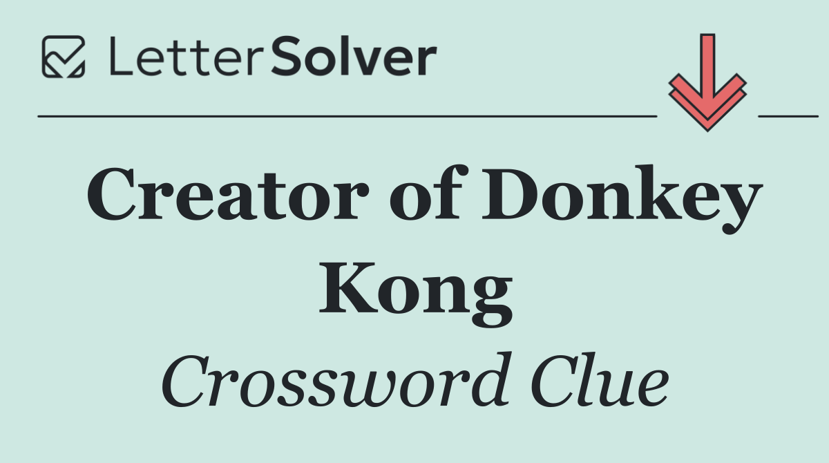 Creator of Donkey Kong