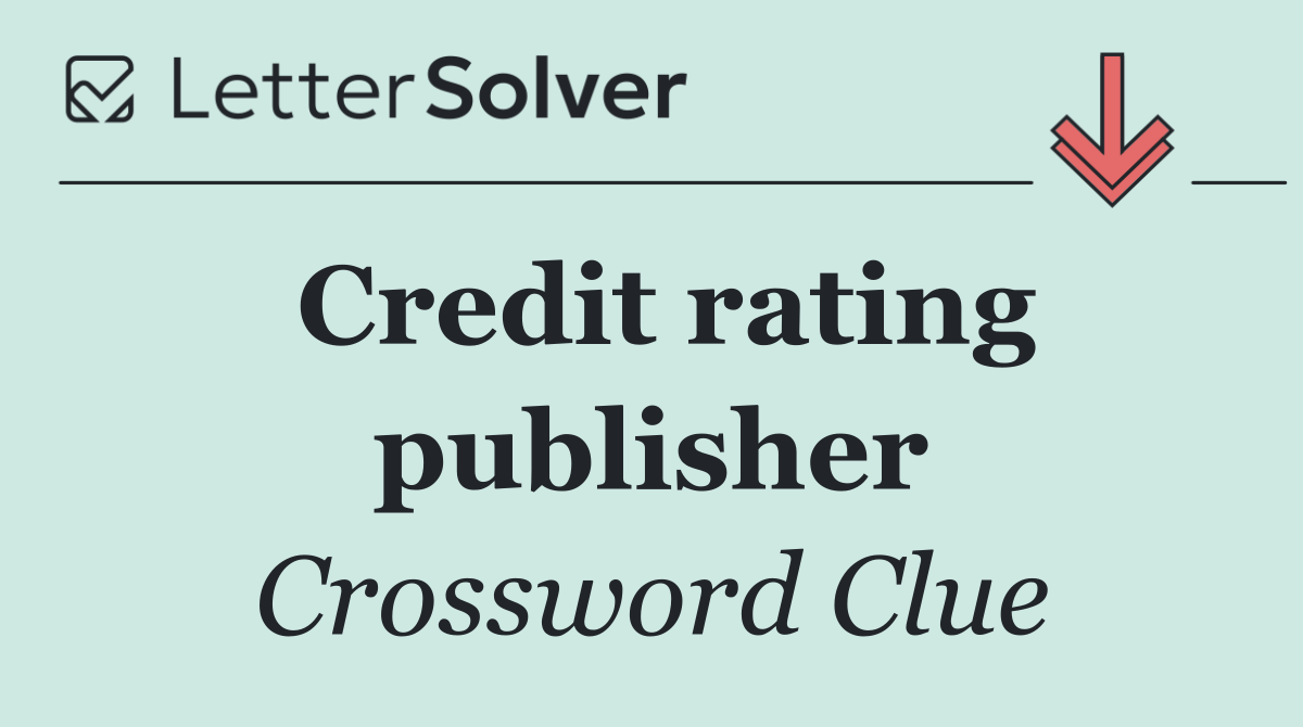 Credit rating publisher