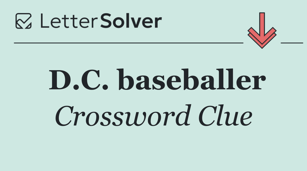 D.C. baseballer