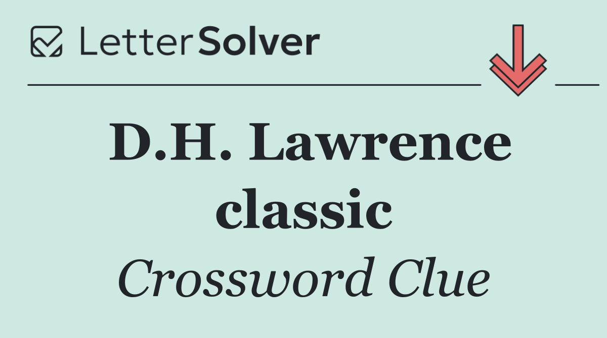 D.H. Lawrence classic