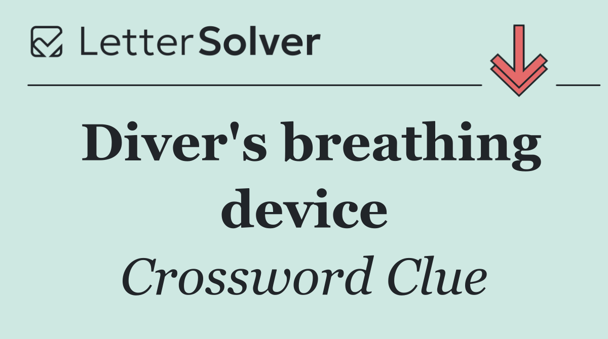Diver's breathing device