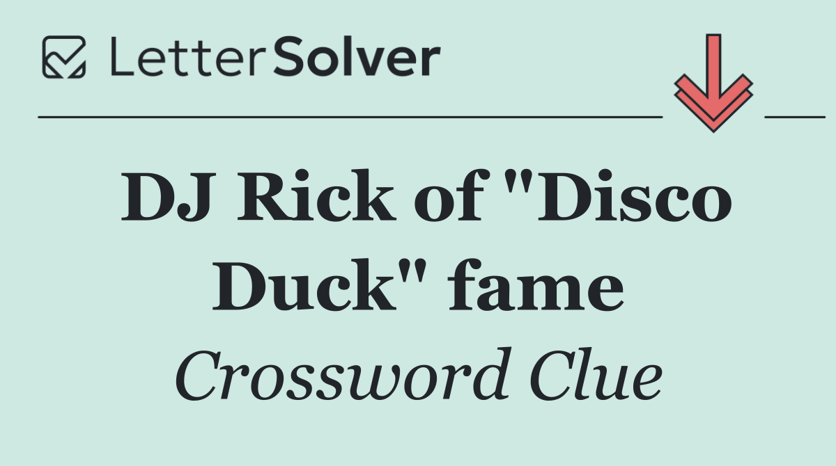 DJ Rick of "Disco Duck" fame