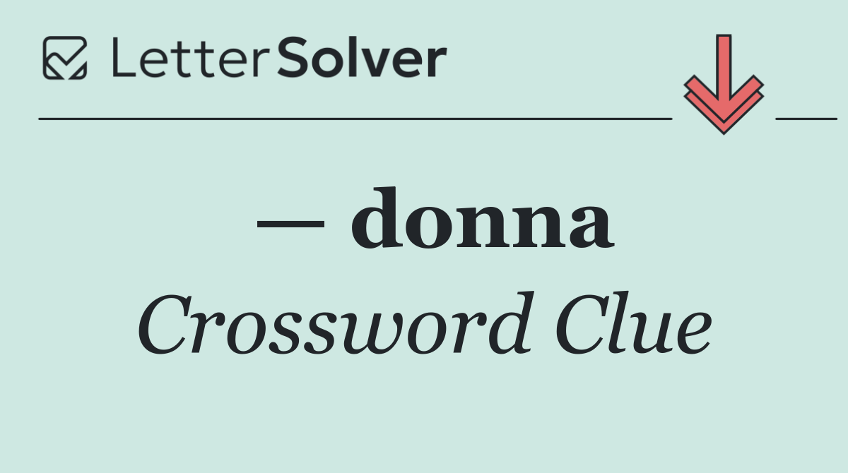 — donna
