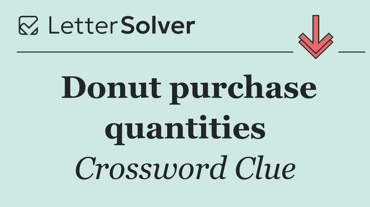 Donut purchase quantities