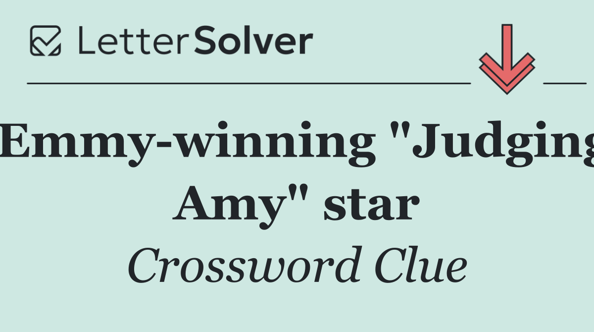 Emmy winning "Judging Amy" star