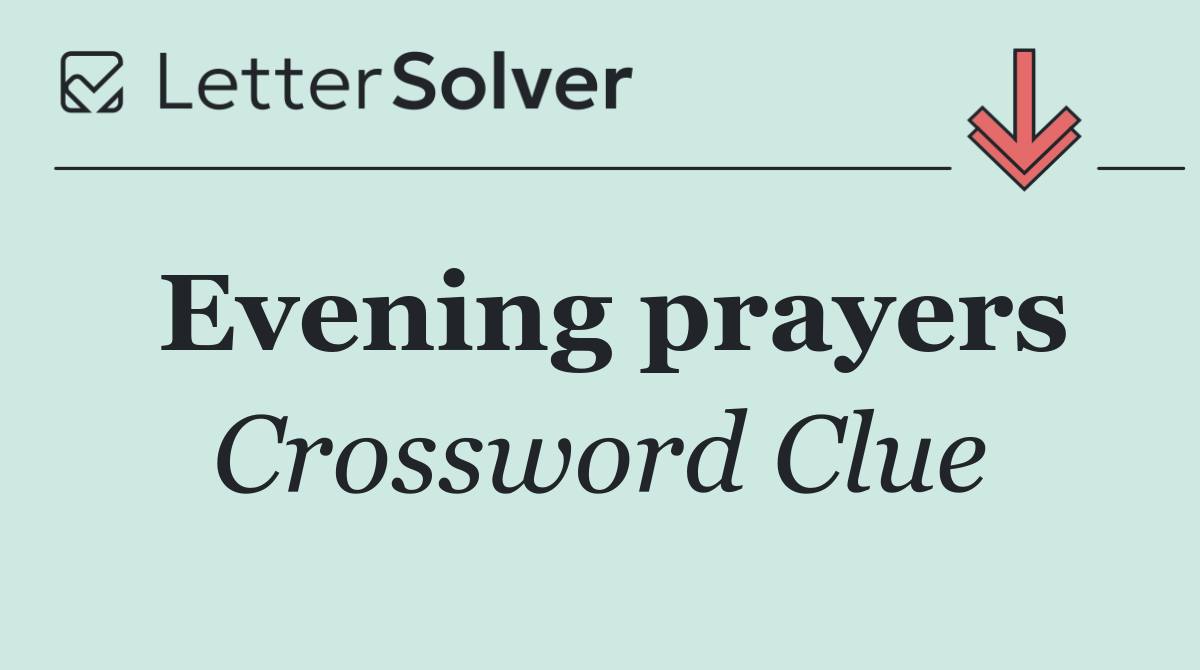 Evening prayers