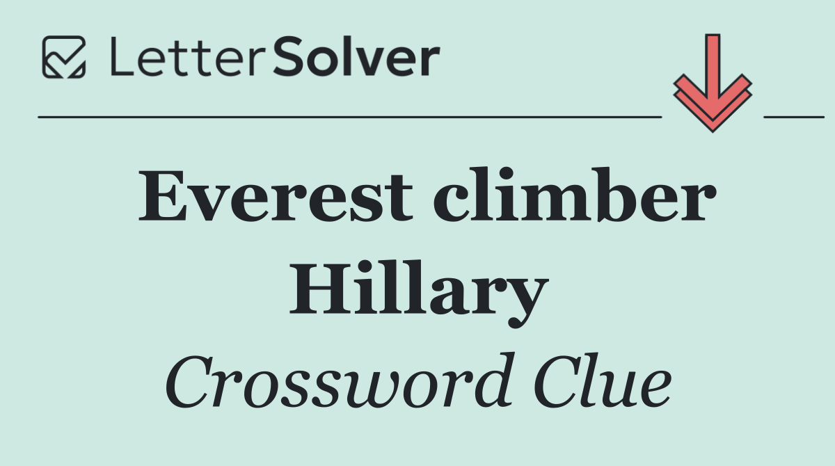 Everest climber Hillary